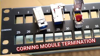 CORNING MODULE TERMINATION SHIELDED CABLE CAT6a [upl. by Asoj1]