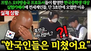 해외반응 프랑스 오타방송국 프로듀서들이 촬영한 한국 중학생대상 실험카메라에 전세계인들이 오열한 이유 외국인반응 일본반응 외국반응 세계반응 [upl. by Chang37]