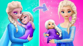 Elsa and Anna with Their Babies  32 Frozen DIYs [upl. by Carin116]