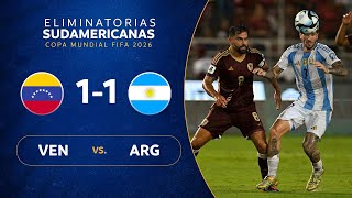 VENEZUELA vs ARGENTINA 11  RESUMEN  ELIMINATORIAS SUDAMERICANAS  FECHA 9 [upl. by Nahbois]