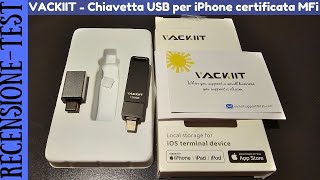 RECENSIONE  Chiavetta USB 30 per iPhone VACKIIT certificata MFi Apple  Flash Drive [upl. by Mulvihill596]