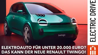 Renault bringt Elektroauto für unter 20000 Euro auf den Markt DAS ist der neue Renault Twingo [upl. by Aneerbas]