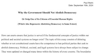 Why The Government Should HAVE NOT Abolished Democracy [upl. by Geneva854]