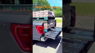 Testing the payload of the 2022 Ford F150 1500 lbs of canned goods being loaded ford f150 [upl. by Luttrell33]