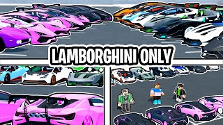 I Hosted THE LARGEST LAMBORGHINI ONLY Meet Up In Car Dealership Tycoon 2024 [upl. by Niwroc]