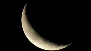 Waning Crescent Moon 192 of 31 July 2024 recorded with Nikon P900 Jupiter conjuntion [upl. by Akamahs]