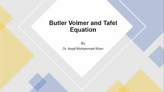 The Science Behind Electrode Kinetics Exploring the ButlerVolmer and Tafel Equations part 1 [upl. by Isaacson]