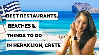 HERAKLION CRETE  Best Heraklion Beaches amp Restaurants  Top Things to Do in Heraklion Greece [upl. by Ennirroc]