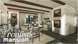 Bloxburg  Realistic TwoStory SpringSummer Family Mansion interior  Roblox  House Build [upl. by Gilmer]