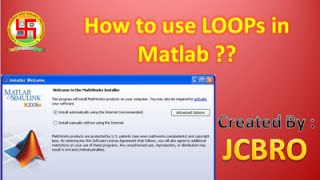 how to use loops in Matlab [upl. by Africa]