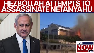 Netanyahu house attack Israeli PMs house hit by explosive drone strike  LiveNOW from FOX [upl. by Ynos]