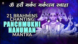 21 BRAHMINS CHANTING HANUMAN MANTRA  इस मंत्र के जाप से सभी बाधाओं से हनुमान जी करेंगे स्वयं रक्षा [upl. by Ludwigg]