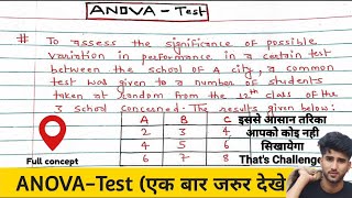 ANOVA Test  OneWay ANOVA test  TwoWay ANOVA test  ANOVA Ftest  ANOVA  Hypothesis testing [upl. by Prudhoe]