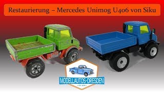 19 Mercedes Unimog U 406 von Siku Custom restoration Modellauto restaurieren Kommentar auf deutsch [upl. by Allemahs]