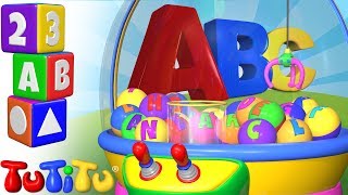 TuTiTu Englisch lernen  Das Englische Alphabet  ABC auf Englisch Lernen  ABC Kranspiel [upl. by Ardnekahs]