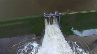 Edenville Dam at Flood Stage 5192020 Drone View [upl. by Lazarus]