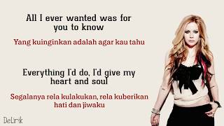 When Youre Gone  Avril Lavigne Lirik video dan terjemahan [upl. by Akener]