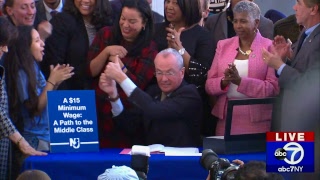 NJ Gov Murphy signs minimum wage bill [upl. by Eirac621]