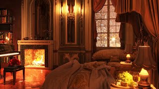 Princess Luxurious classic bedroom that suits you  Crackling Fireplace [upl. by Aspasia]