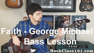 Faith  George Michael  Bass Lesson [upl. by Yeorgi746]