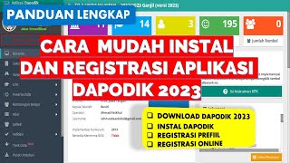 CARA INSTAL DAPODIK 2023 [upl. by Akkire]