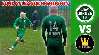 MY LEAGUE DEBUT IN A DOUBLE HEADER  GARDEN FC VS BN DONS Sunday League Highlights [upl. by Noryv866]