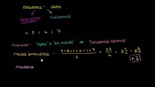 Introducción a la estadística media mediana y moda [upl. by Ehr]