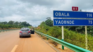 Le trajet de DOUALA à YAOUNDÉ en passant par l‘autoroute A1 28072023 [upl. by Ainesej]