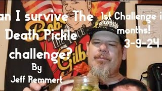 Jeff Remmert death pickle challenge can I eat them all  free bottle on the line [upl. by Idnahk]