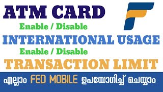 Federal Bank Debit Card International Transaction Activation  Fedmobile Debit Card  ShiRaz Media [upl. by Luanni624]