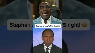 Stephen A HAD TO LET Shannon KNOW 😂 shorts [upl. by Tnilc]