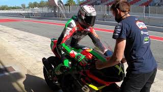 Max Biaggi Aprilia RSV4 X Barcelona Test [upl. by Erminia]