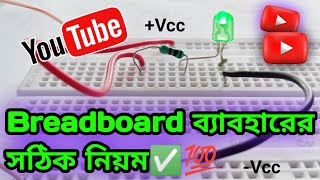 Breadboard Tutorial Bangla  How to use Breadboard  Breadboard projects 🤔🔥 [upl. by Lissa]