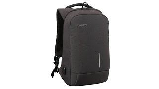 Kingsons Antitheft USB Charging 136156 inch Laptop Backpack Dark Gray [upl. by Oirobil]