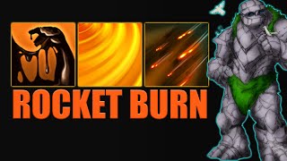 Rocket Burn STICKY NAPALM  ROCKET BARRAGE  Ability Draft [upl. by Hentrich]