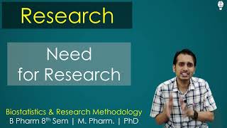 Need of Research  Biostatistics and Research Methodology [upl. by Lrig]