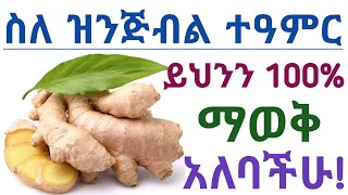 የዝንጅብል አስደናቂ 12 የጤና ጥቅሞች ጉዳቱና መጠቀም የሌለባቸው ሰዎች 12 Health benefits of Ginger and side effects [upl. by Aneen830]