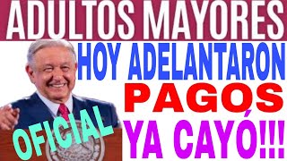 💥HOY MIÉRCOLES 31📆 YA CAYÓ ADELANTAN PAGOS ADULTOS MAYORES PENSIONES CHECA SALDO🎉 [upl. by Dari]