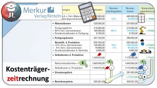 Kostenträgerzeitrechnung Beispielaufgabe Kostenträgerzeitblatt [upl. by Noerb206]