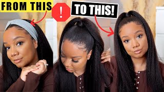 MUST SEE 😱 NEW Way To Wear YOUR HEADBAND WIG 😍 Natural hair approved  MY FIRST WIG [upl. by Nart]