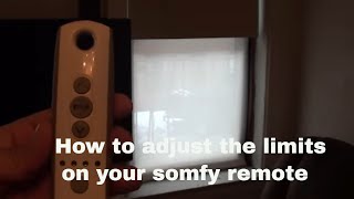 Easiest amp quickest way to fix the up amp down limits on a somfy RTS roller blind [upl. by Eppesiug]