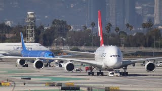 Daytime tarmac activities at LAX laxplanespotting [upl. by Alyda]