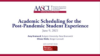 Academic Scheduling for the PostPandemic Student Experience [upl. by Silvain858]