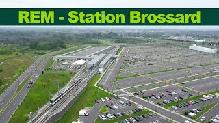 Station Brossard REM vue des airs [upl. by Eimmis]