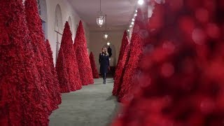 Melania Trumps Terrifying Christmas Decorations [upl. by Yentnuoc585]