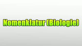 Nomenklatur Biologie [upl. by Everara139]