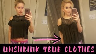 HOW TO UNSHRINK YOUR CLOTHES  EASY AT HOME DIY  CLOTHES SHRINKING [upl. by Rivers]