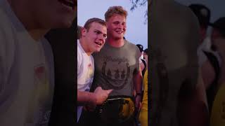 Iowa OL 🤝 Solon Beef Days Hay Bale Toss A tradition unlike any other Hawkeyes iowa football [upl. by Alverson965]