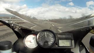 BMW K1200S TOP SPEED 280kmh in Germany [upl. by Ilaw626]