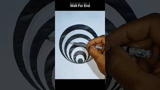 Easy drawing  3D drawing  3d hole drawing shorts short [upl. by Sirahs]